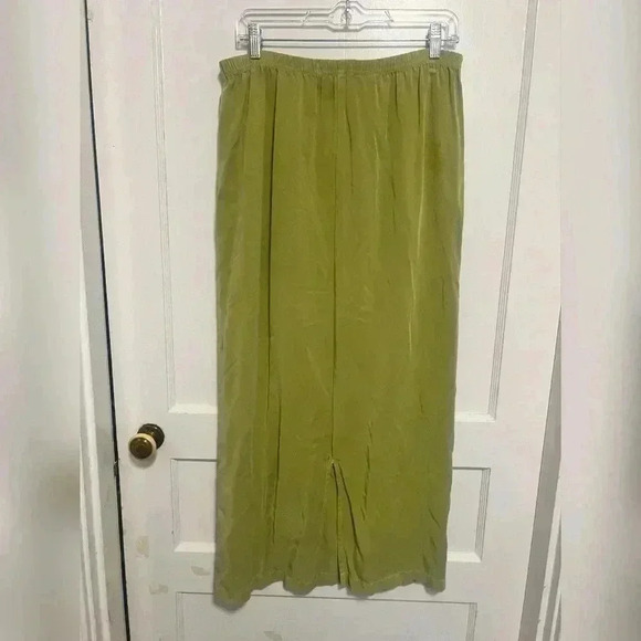 Cut loose lagenlook green Fairycore Witchy Boho Maxi Hippie Granola Dress Size L - Picture 4 of 4